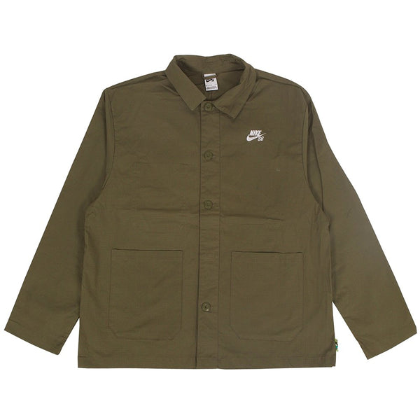 Nike Sb Olympic Agnostic Chore Jacket Qs - Medium Olive / White - Streetart.fr